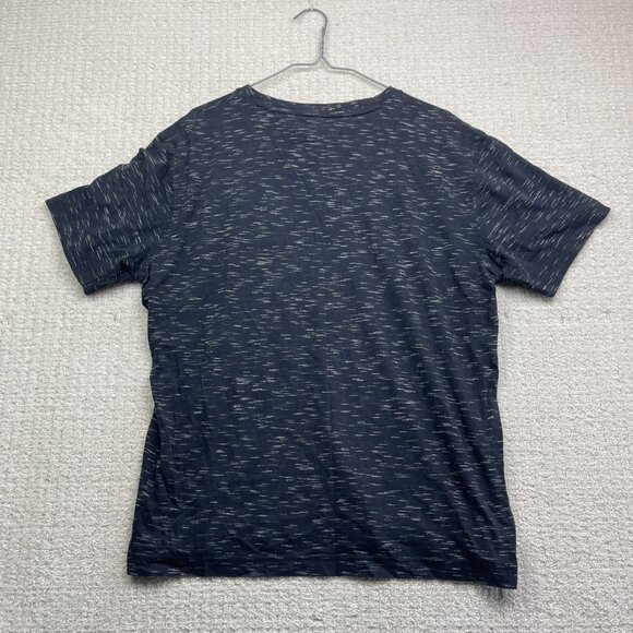 Projek Raw Pocket Tee Logo AOP Shirt Y2K Soft V-neck Men Sz L Navy Blue - Picture 11 of 15